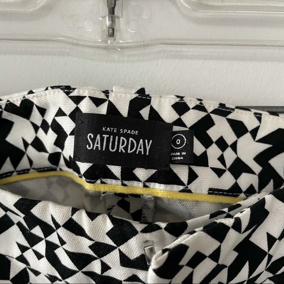 Kate Spade Saturday stretch cotton crop capri pants geometric pattern - Picture 3 of 6